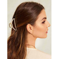 Faux pearl hair clip