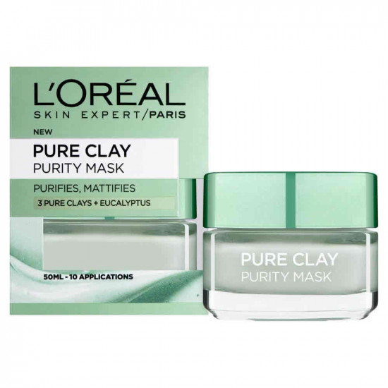Clay mask and eucalyptus detox pure clay mask removes fat.